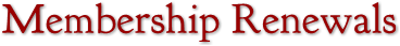 Membership Renewals Membership Renewals